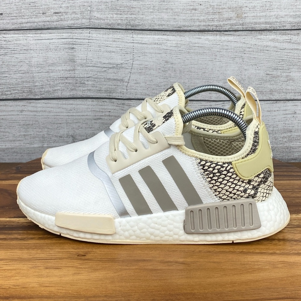 adidas NMD R1 Reptile Pack White Sneaker Women’s Shoe Size 10 Men’s Size 8.5